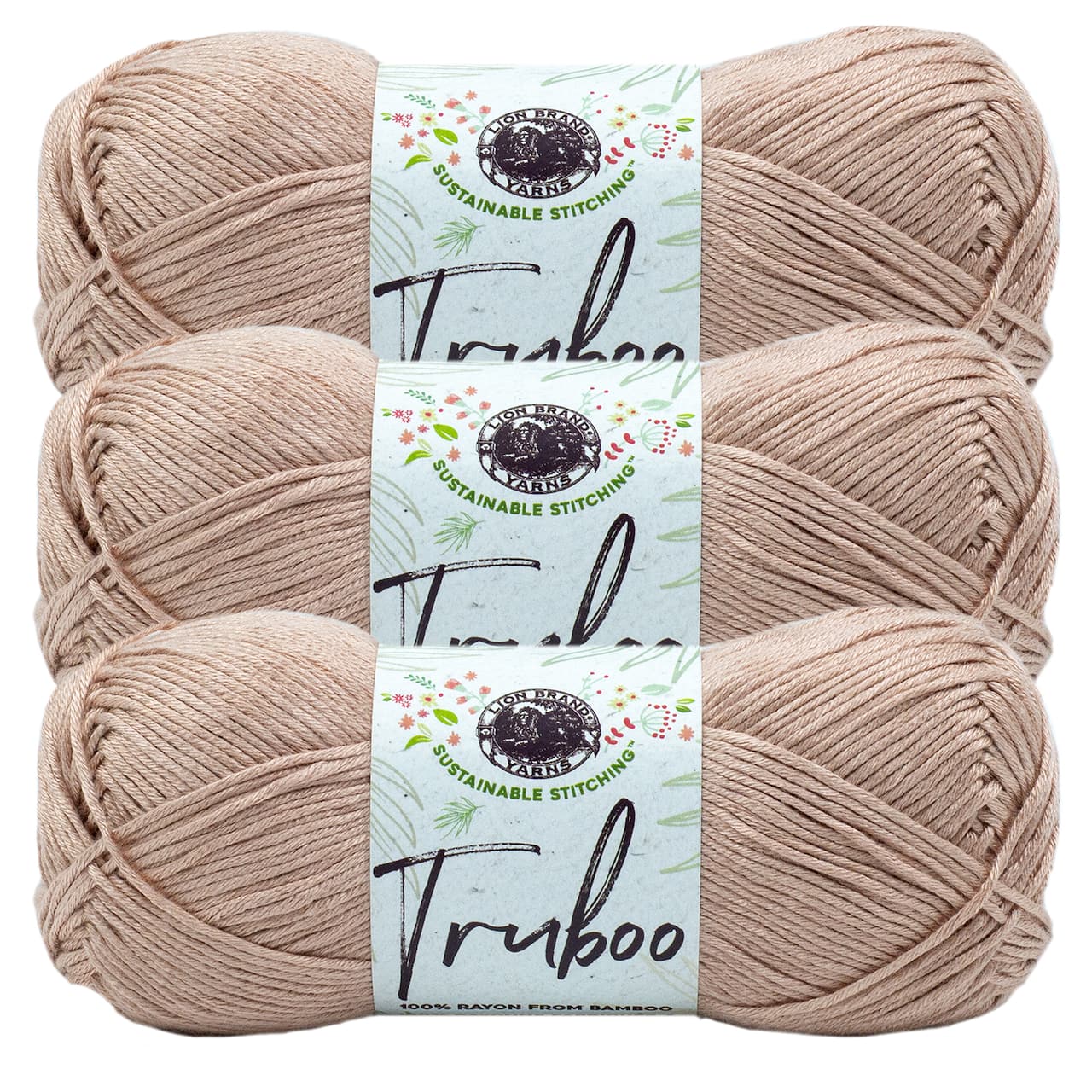 3 Pack Lion Brand® Sustainable Stitching™ Truboo Solid Yarn